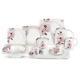 Lorren Home Trends 57-piece Sophie Bone China Dinnerware Set Service for 8 Roses