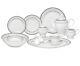 Lorren Home Trends Ballo-57pc Porcelain Dinnerware Set, Service for 8 New