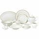 Lorren Home Trends Georgette 57-Pc. Dinnerware Set, Service for 8, Porcelain