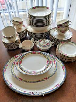 Lot Of 81 pcs. Sovereign Porcelain Dinnerware Set 1934 Great Depression Era
