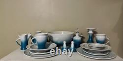 Louis Mulcahy 17 Piece Handmade Blue & White Pottery/Tableware Set