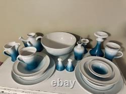 Louis Mulcahy 17 Piece Handmade Blue & White Pottery/Tableware Set