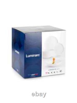 Luminarc Ammonite White 19-pc DINNER SET Tempered Glass Dinner Service Set