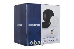 Luminarc Carine White 19 Piece Dinner Set, Tempered Glass Dinnerware