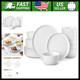 MALACASA 24-Piece White Porcelain Dinnerware Set for 8