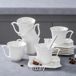 MALACASA AMPARO 30-Piece Dinnerware Set Porcelain Plates Cups Saucers Tableware