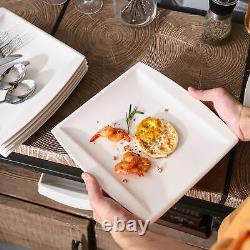 MALACASA Blance 18-Piece Porcelain Dinnerware Set Dinner / Dessert / Soup Plates