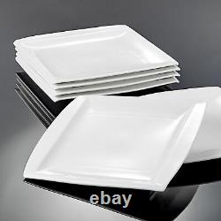 MALACASA Blance 18-Piece Porcelain Dinnerware Set Dinner / Dessert / Soup Plates