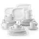 MALACASA Elvira 36-Piece Porcelain Dinnerware Set Plates Bowls Cup Tableware Set