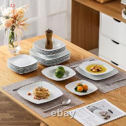 MALACASA Julia 36pcs Porcelain Dinnerware Set Tableware Plate Set Service for 12