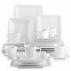 MALACASA Series Blance 30-Piece Dinnerware Set Porcelain Kitchen Plates Cups Set