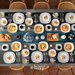 MALACASA Series Elisa 100-Piece Porcelain Dinnerware Set Complete Tableware Set