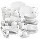 MALACASA Series Elisa Porcelain Dinnerware Set Gray-white Kitchen Dish Tableware