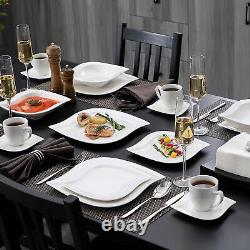 MALACASA Series Elvira 60-Piece Dinnerware Set Porcelain Dishware Service for 12