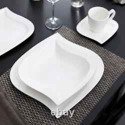 MALACASA Series Elvira 60-Piece Dinnerware Set Porcelain Dishware Service for 12