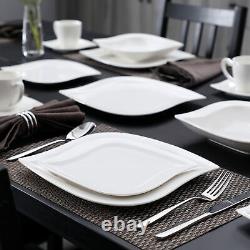 MALACASA Series Elvira 60-Piece Dinnerware Set Porcelain Dishware Service for 12