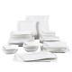 MALACASA, Series Flora 26pcs Porcelain Dinnerware Set Plates Bowls Service for 6