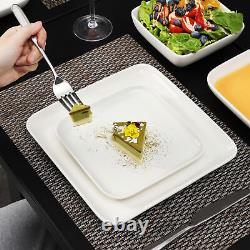 MALACASA Series Ivy Porcelain Dinnerware Set Square Plates Bowls Tableware Set