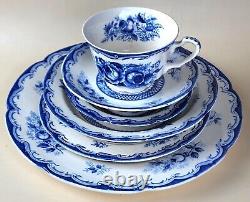 MARUTA Chatham, 6 Pcs Dinnerware Set, Kasuga Ware, White & Blue Floral