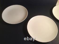 MCM Eva Zeisel Castleton Museum White Round 10.5 Dinner Plate Set Of 8