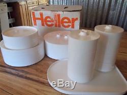 MCM Heller Max1 Massimo Vignelli 25 Piece White Melamine Dinnerware Set