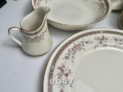 MIKASA Marquette L5503, 45 Piece Starter Dinnerware Set, Grande Ivory China