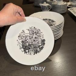MIKASA Parisian Scenes Dishes 66 Pc, Service 12 Extras New In Box Hard To Find