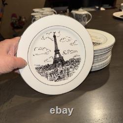 MIKASA Parisian Scenes Dishes 66 Pc, Service 12 Extras New In Box Hard To Find