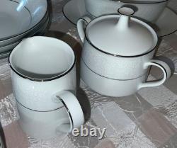 MINT Set for (4) Noritake Tahoe 25 Pcs 2585 Plates Bowls Dishes Service Dinner