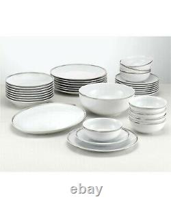 Martha Stewart Collection Odyssey Platinum 34-piece Dinnerware Set G3634