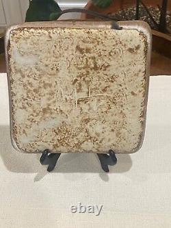 McCarty Pottery Mississippi Nutmeg 8 INCH PLUS Square Plate / Tray MINT