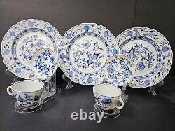 Meissen Blue Onion Dinnerware Set Crossed Swords 9 3/4 Blue and White