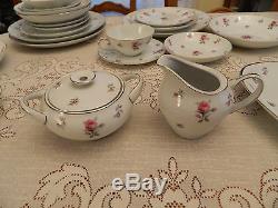 Meito China Rose Chintz Service for 6 with4 Serving Pieces 3-2
