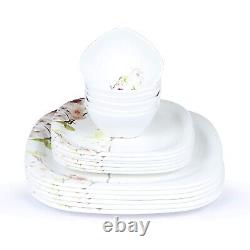 Melamine Dinnerware Set 18 Pcs, white