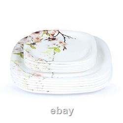 Melamine Dinnerware Set 18 Pcs, white