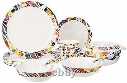 Melamine Dinnerware Set (23 pieces), White
