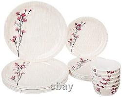 Melamine Dinnerware Set (White, 18 Pieces)