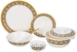 Melamine Dinnerware Set (White, 23 Pieces)