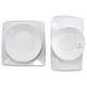 Melamine Lastra White 4-Piece Serveware Set, Unbreakable Dinnerware, Serving