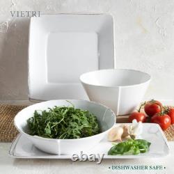 Melamine Lastra White 4-Piece Serveware Set, Unbreakable Dinnerware, Serving