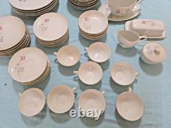 Mid Century American Rose by Camelot Porcelain China Set of 8 Place Settings
