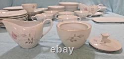 Mid Century American Rose by Camelot Porcelain China Set of 8 Place Settings