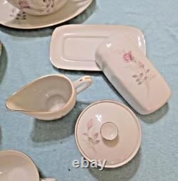 Mid Century American Rose by Camelot Porcelain China Set of 8 Place Settings