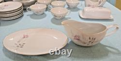 Mid Century American Rose by Camelot Porcelain China Set of 8 Place Settings
