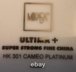 Mikasa 45 Pc Dinnerware Set, Cameo Platinum, Hk301, Service For 8 + Serving Ware