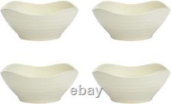 Mikasa 5163518 Swirl Square 16-Piece Dinnerware Set in Cream