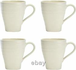 Mikasa 5163518 Swirl Square 16-Piece Dinnerware Set in Cream