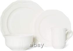 Mikasa Antique 284479 White 16-Piece Dinnerware Set, Service for 4