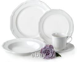 Mikasa Antique 284485 White 40-Piece Dinnerware Set, Service for 8