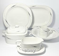 Mikasa Caviar 6-Piece Porcelain Serving Hostess Dinnerware Set L5806